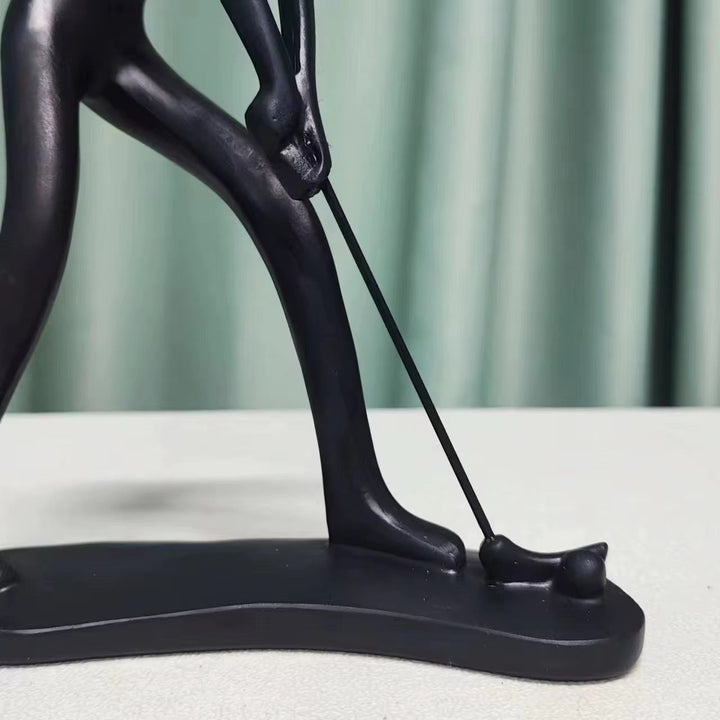 Modern Abstract Golfer Sculpture