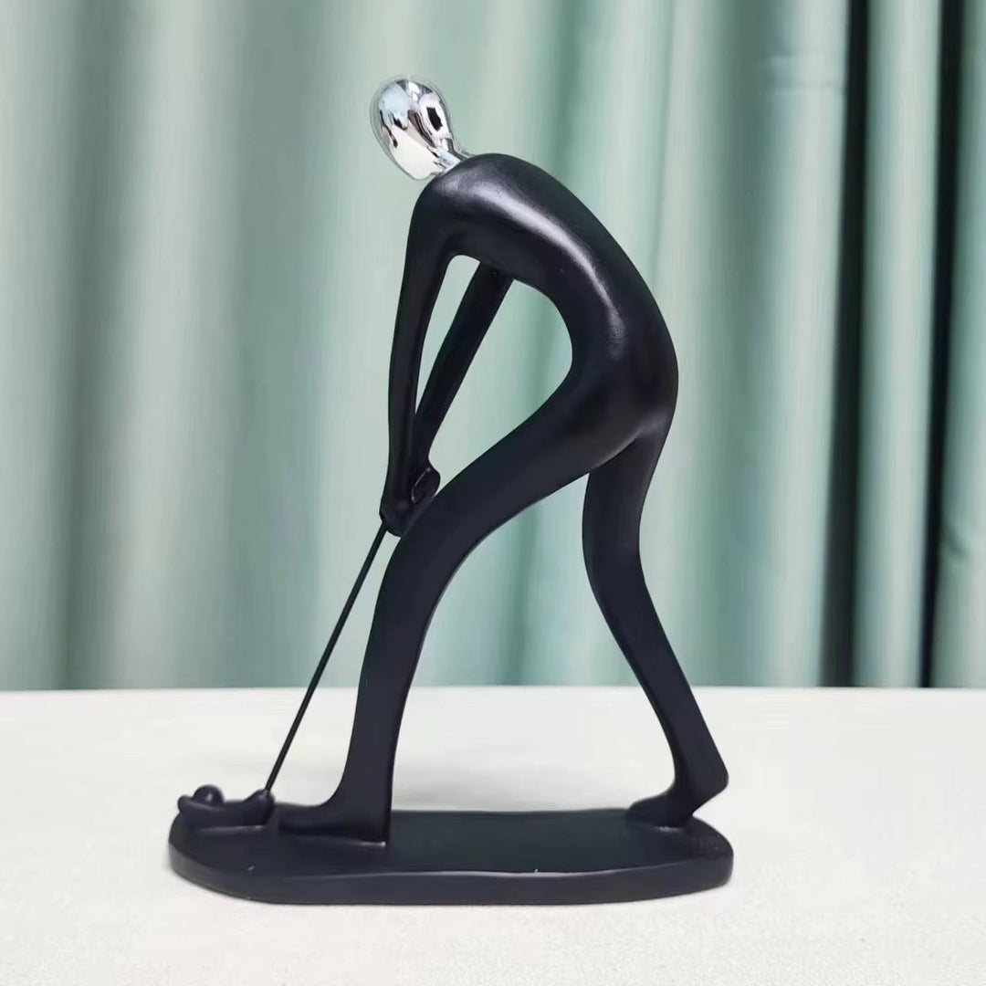 Modern Abstract Golfer Sculpture