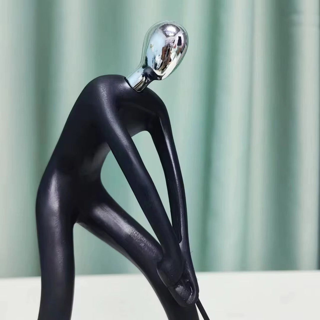 Modern Abstract Golfer Sculpture