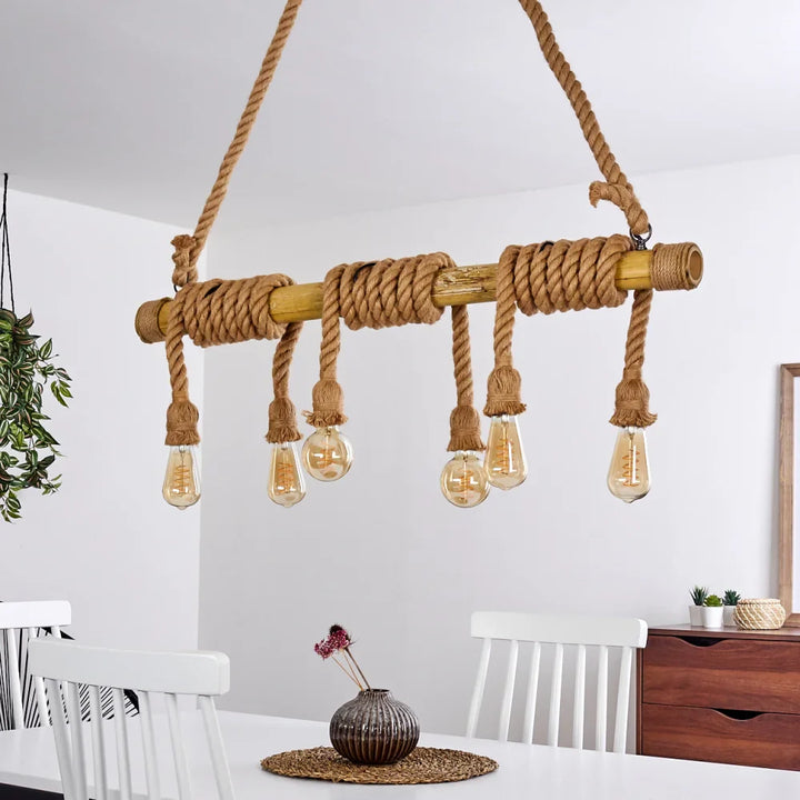 Rustic Rope Pendant Light