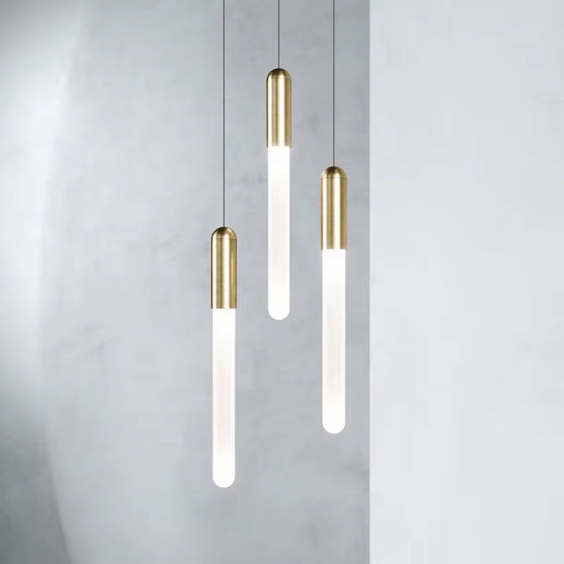 Modern Glass Tube Pendant Light