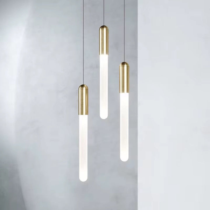 Modern Glass Tube Pendant Light