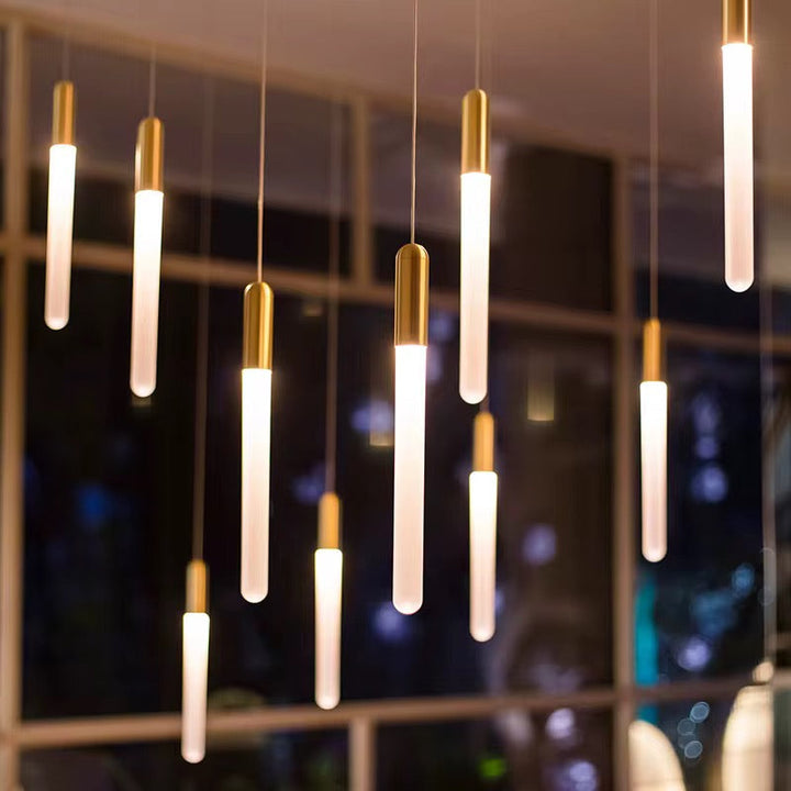 Modern Glass Tube Pendant Light