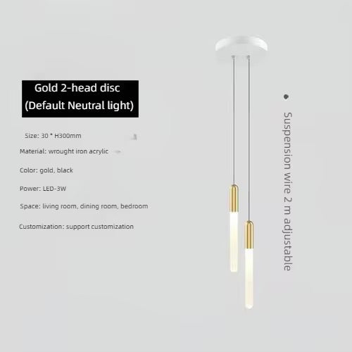 Modern Glass Tube Pendant Light
