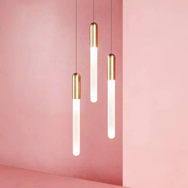 Modern Glass Tube Pendant Light