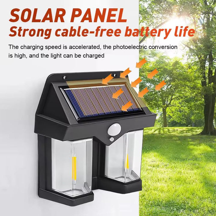 Solar Motion Sensor Outdoor Wall Light