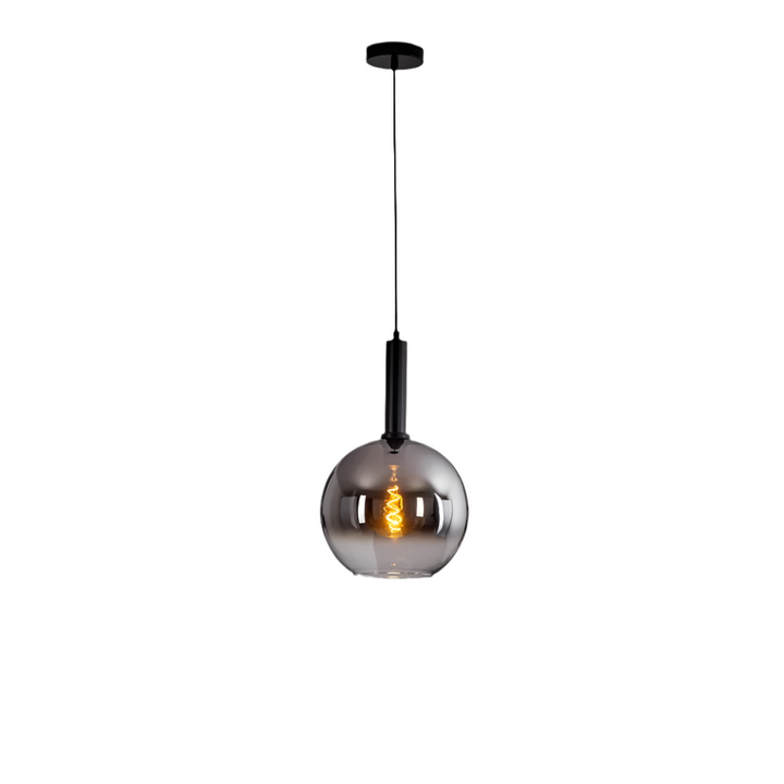 Smoky Glass Globe Pendant Light