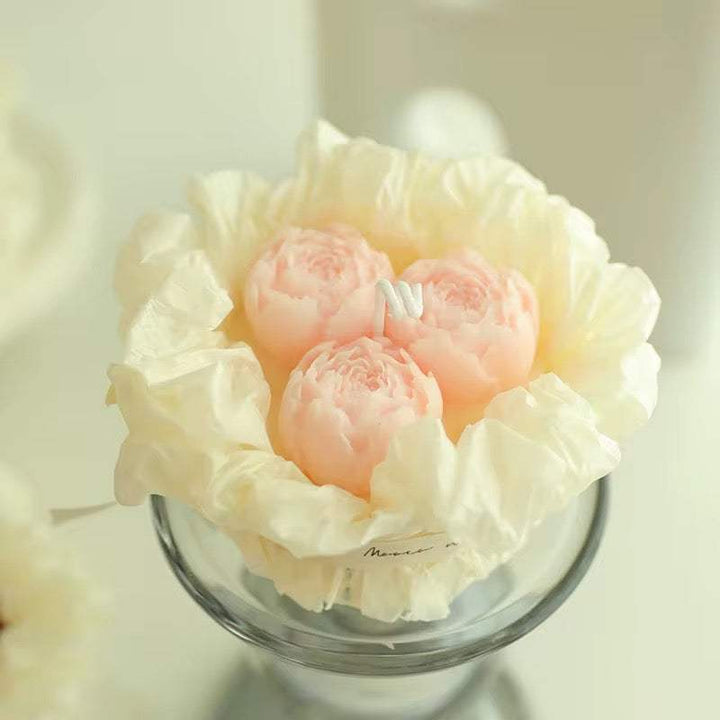 Floral Rose Decorative Candle