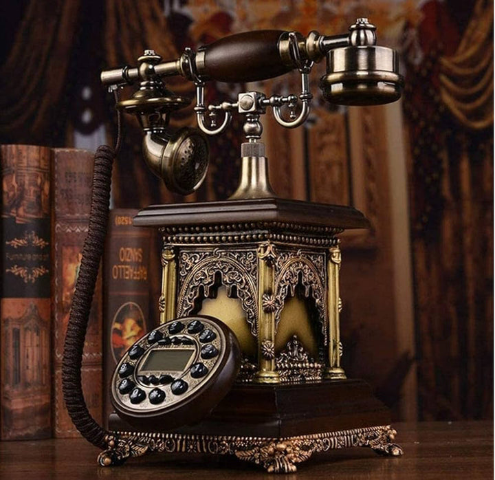 Victorian Ornate Brass Telephone Décor