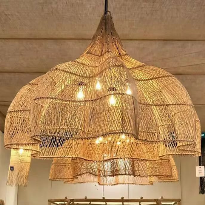Natural Bamboo Rattan Pendant Light