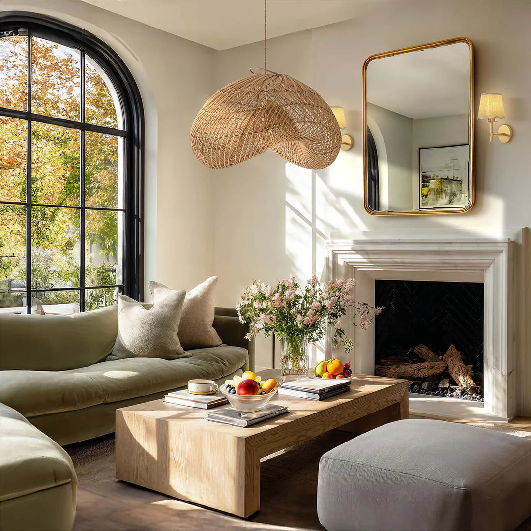 Woven Natural Bamboo Pendant Light