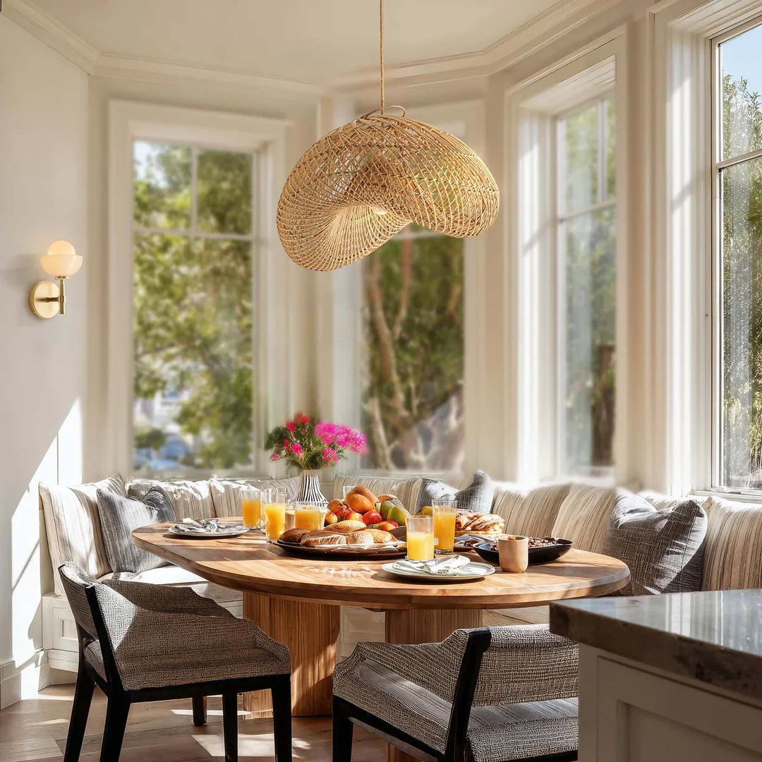 Woven Natural Bamboo Pendant Light