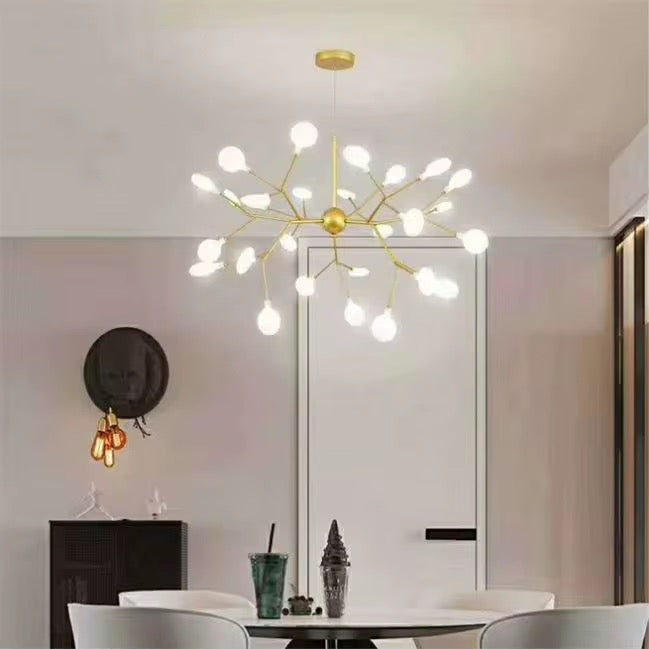 Modern Gold Globe Branch Chandelier