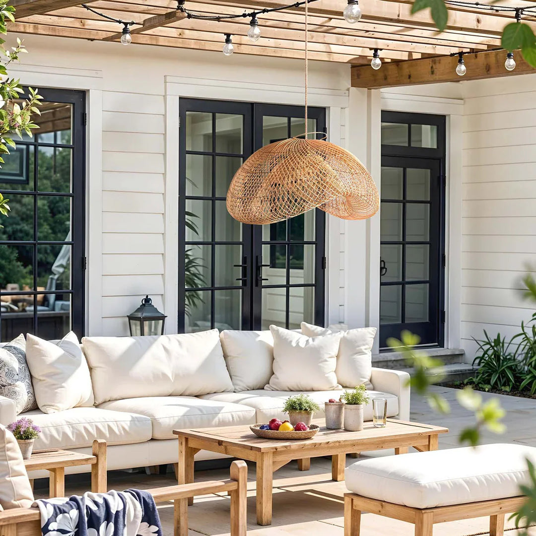 Woven Natural Bamboo Pendant Light