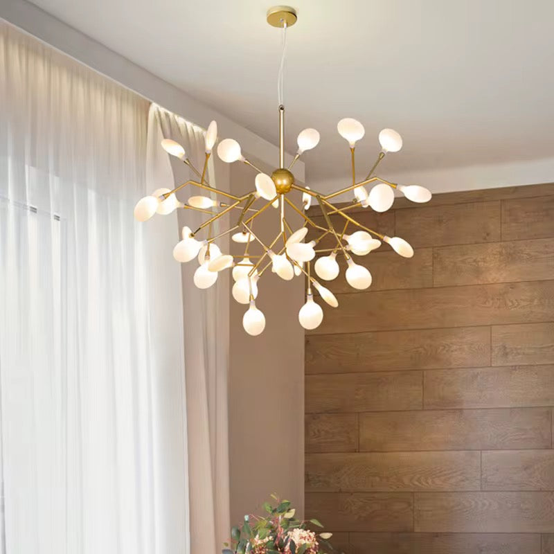 Modern Gold Globe Branch Chandelier