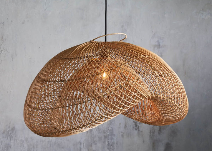 Woven Natural Bamboo Pendant Light