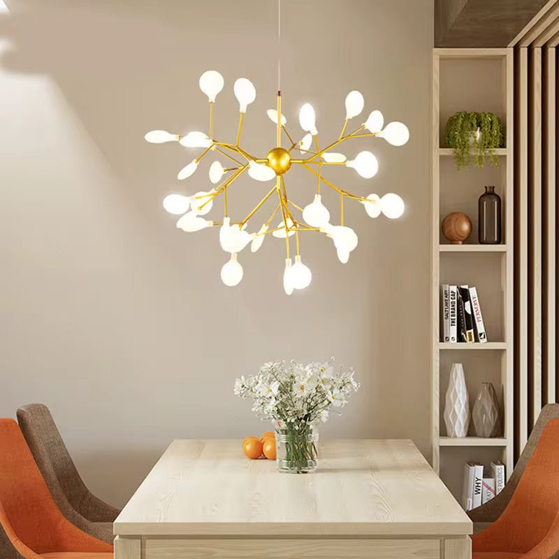 Modern Gold Globe Branch Chandelier