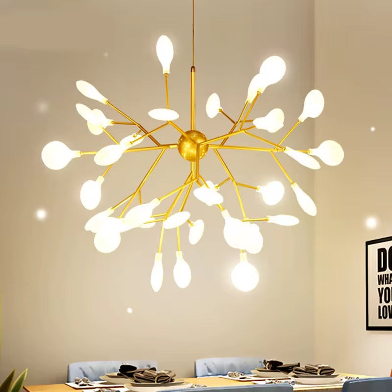 Modern Gold Globe Branch Chandelier