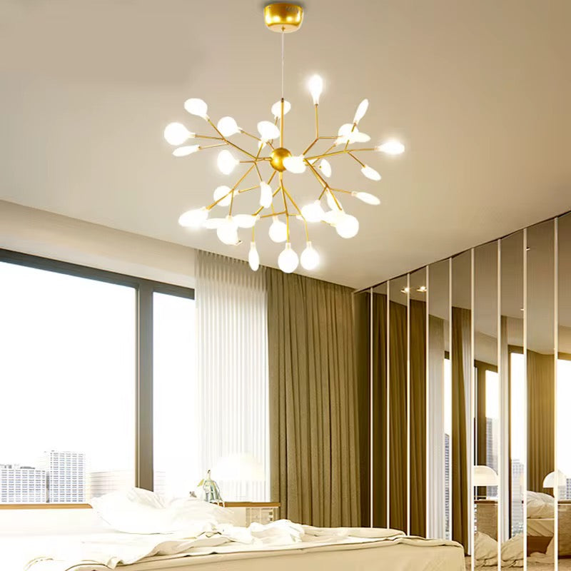 Modern Gold Globe Branch Chandelier