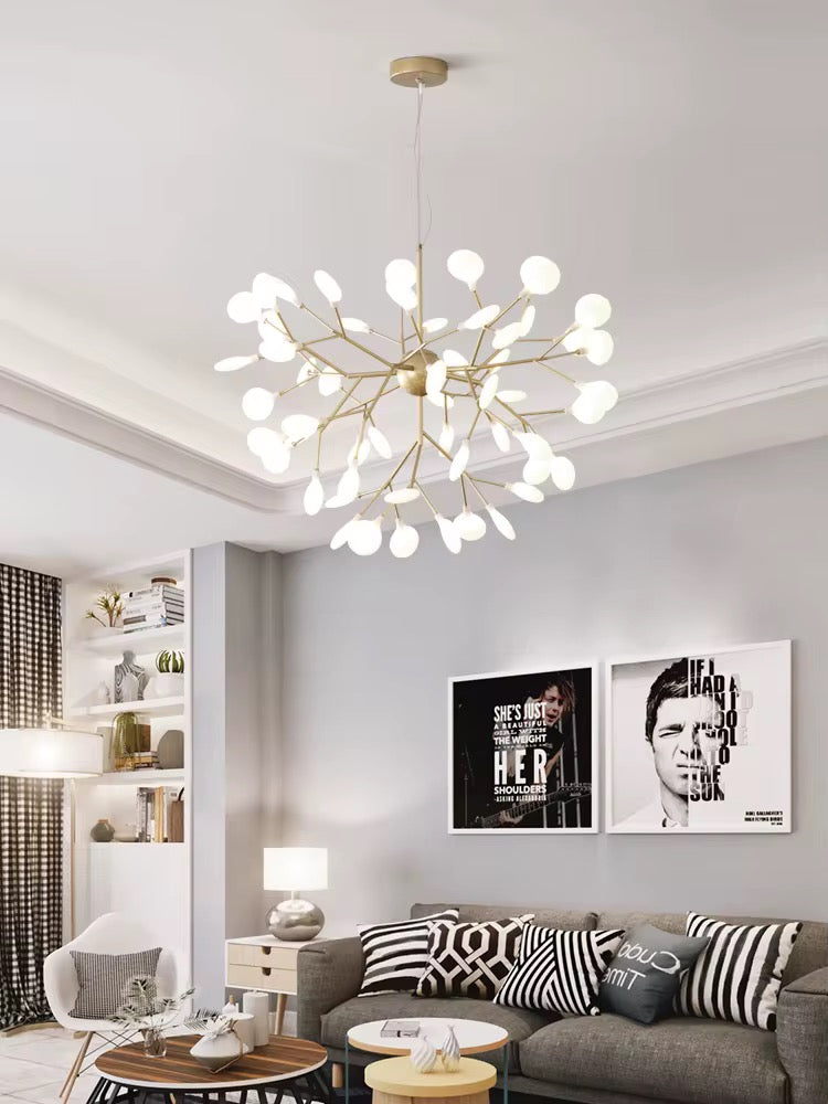Modern Gold Globe Branch Chandelier