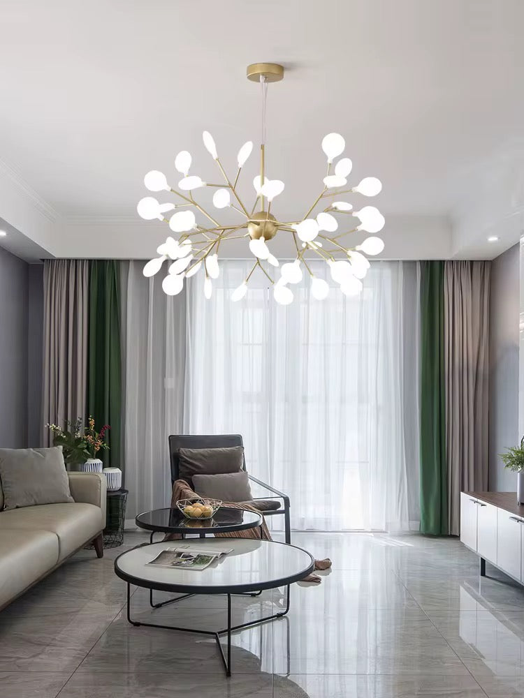 Modern Gold Globe Branch Chandelier