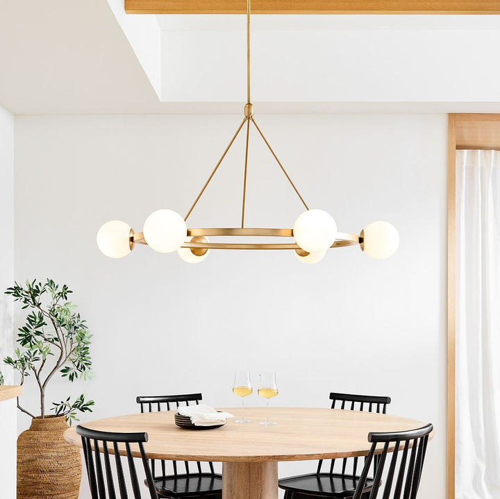 Modern Ring Globe Chandelier