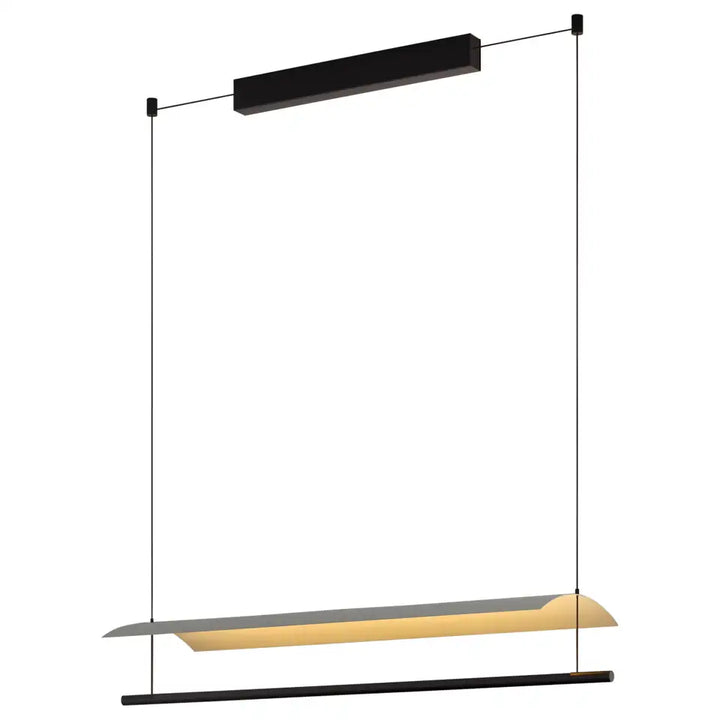 Indirect light Modern Linear Pendant Light with metal reflector