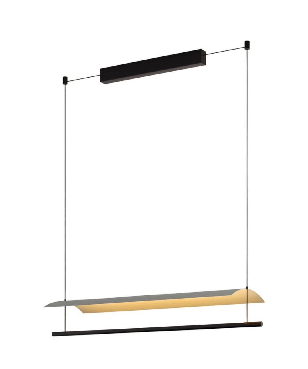 Indirect light Modern Linear Pendant Light with metal reflector