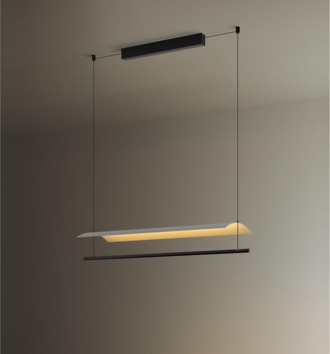 Indirect light Modern Linear Pendant Light with metal reflector