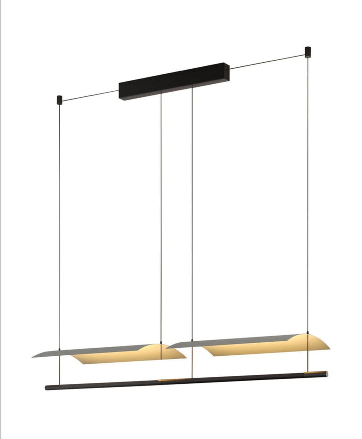 Indirect light Modern Linear Pendant Light with metal reflector