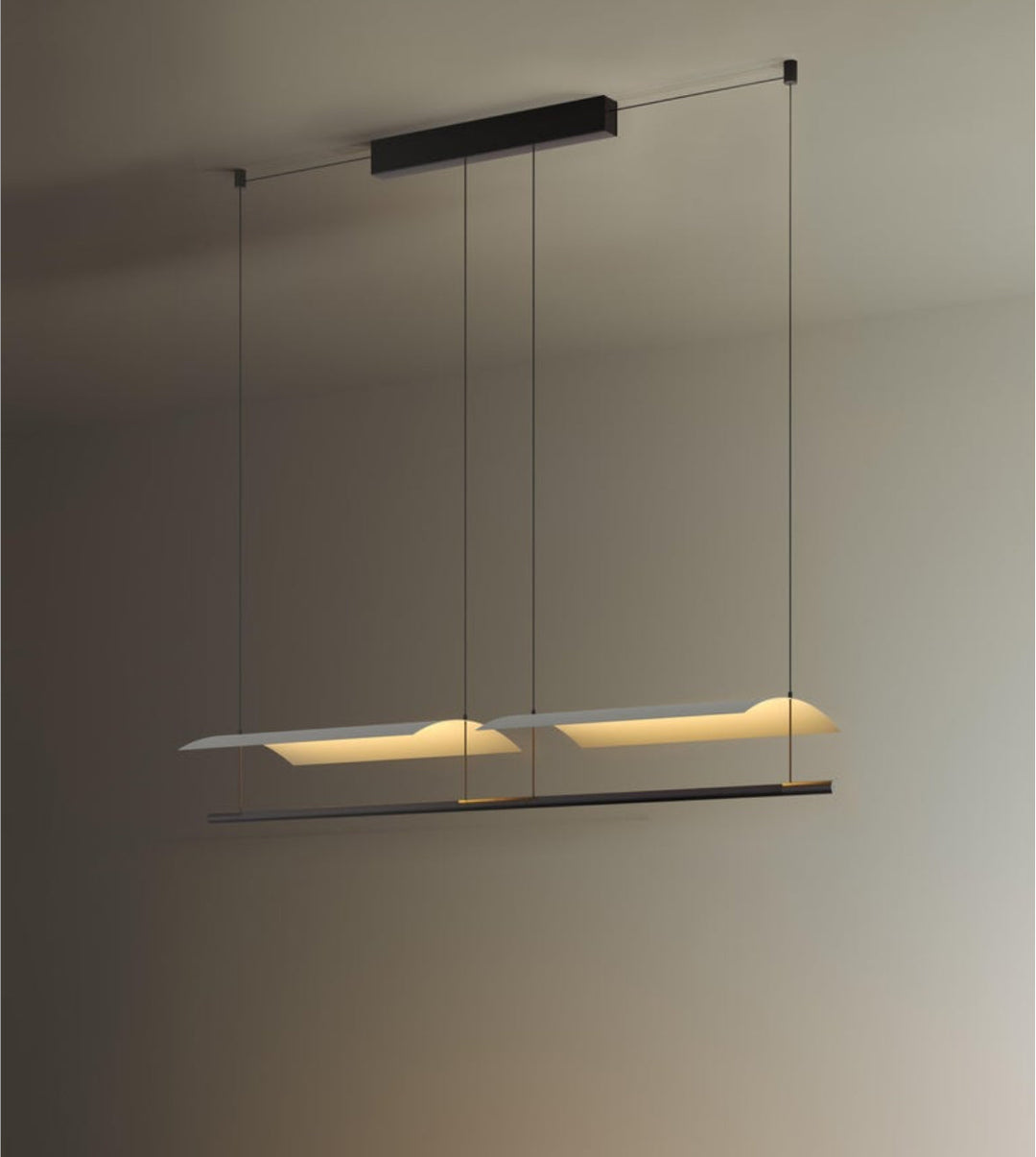 Indirect light Modern Linear Pendant Light with metal reflector