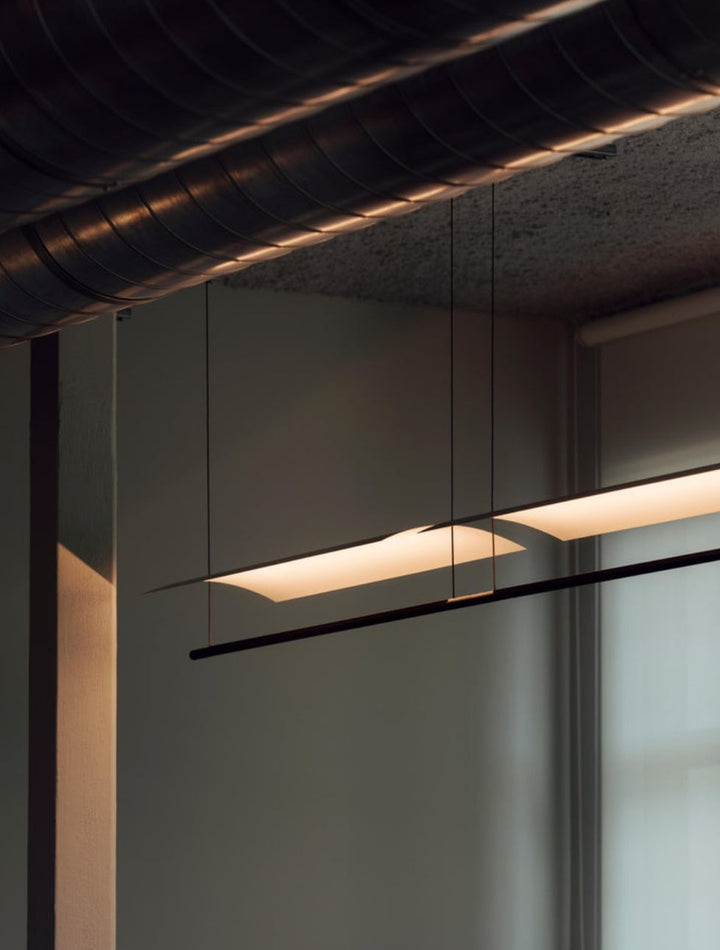 Indirect light Modern Linear Pendant Light with metal reflector