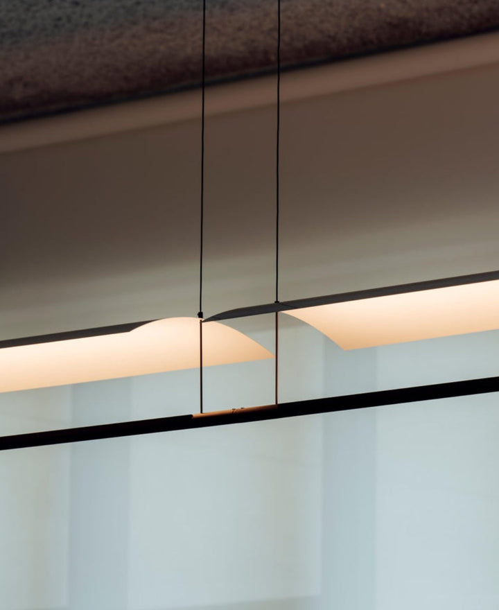 Indirect light Modern Linear Pendant Light with metal reflector