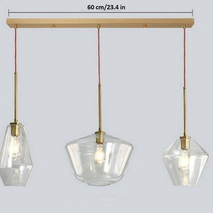 Modern Pendant Lights with Geometric Glass Shades