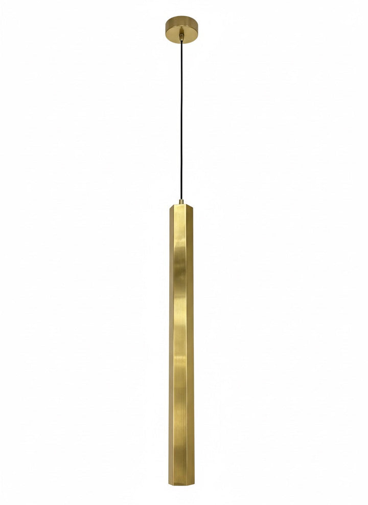 Modern Gold Vertical Bar Pendant Light