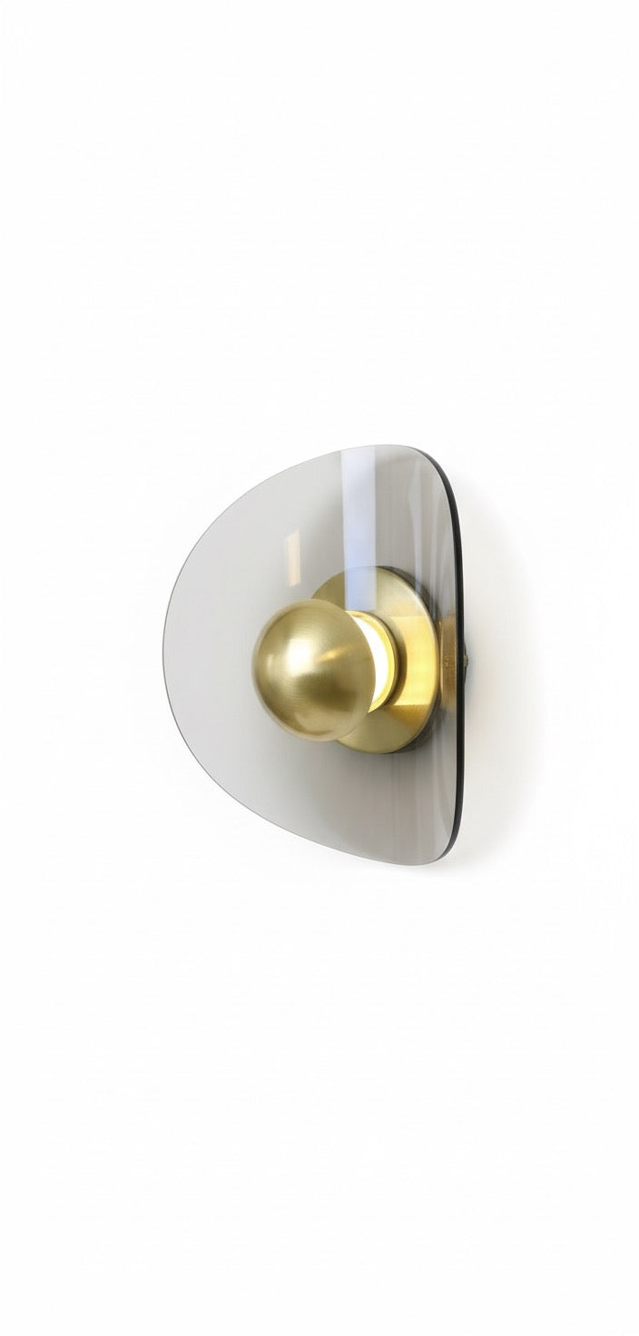 Modern Gold and Glass Wall Light