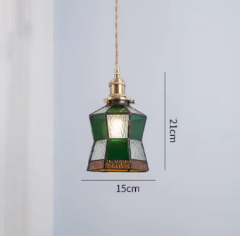 Hexagon Tiffany Hanging Lamp