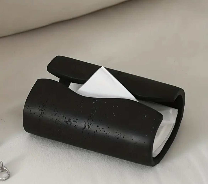 Modern Curved Black Tissue Holder