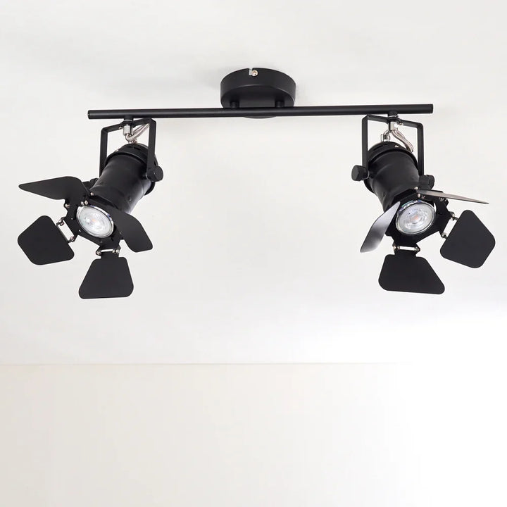 Industrial Black Ceiling Spotlight