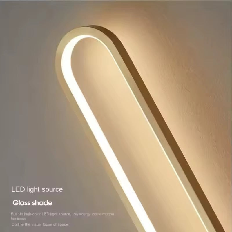 Modern Vertical Gold Wall Light