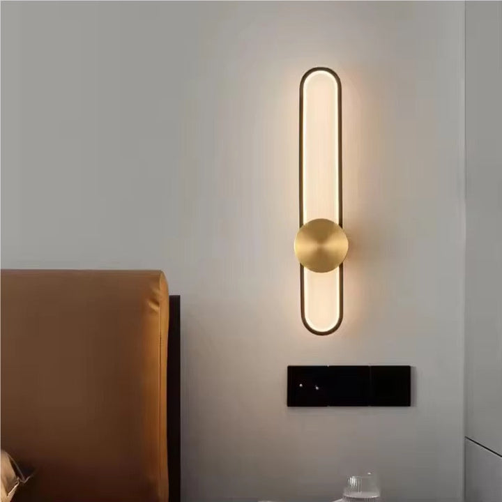 Modern Vertical Gold Wall Light