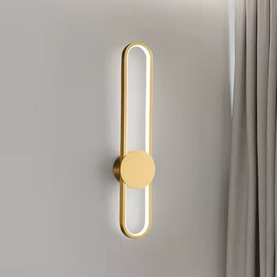 Modern Vertical Gold Wall Light