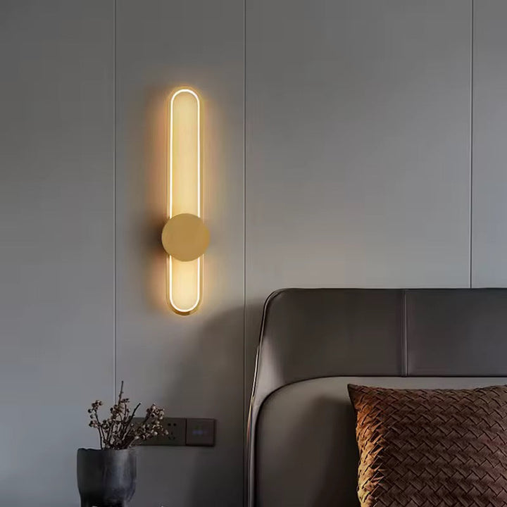 Modern Vertical Gold Wall Light