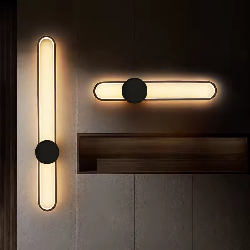 Modern Vertical Gold Wall Light