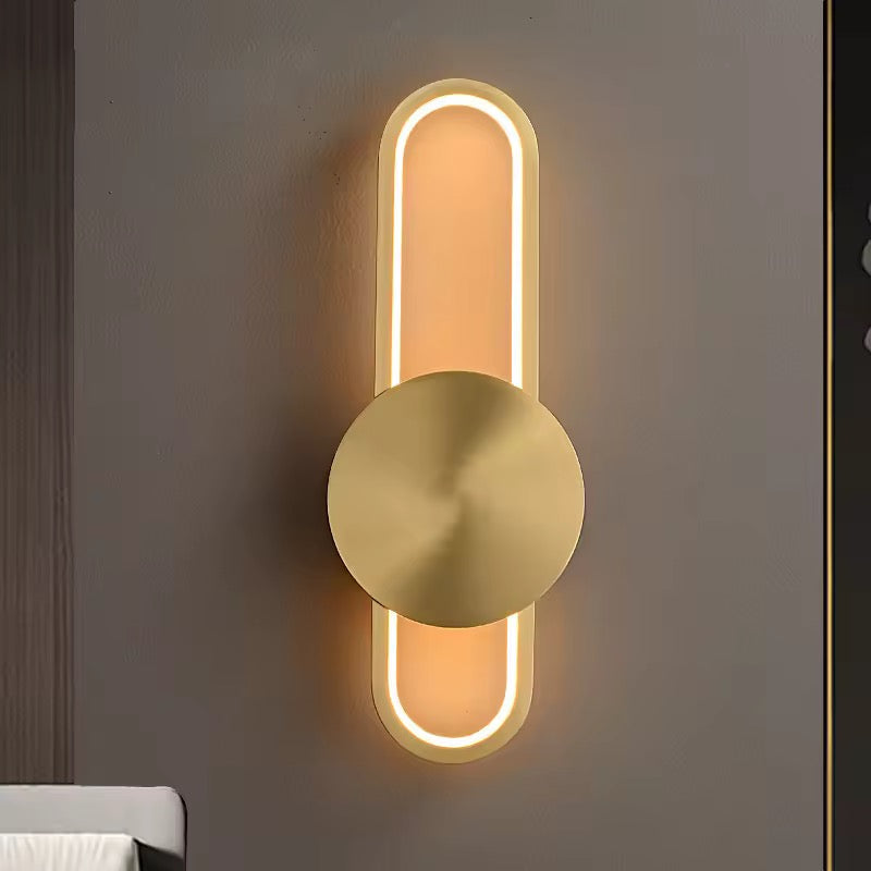 Modern Gold Oval Wall Light