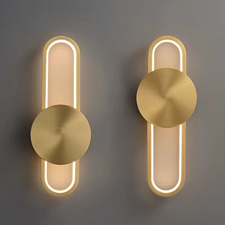 Modern Gold Oval Wall Light