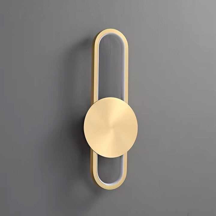 Modern Gold Oval Wall Light
