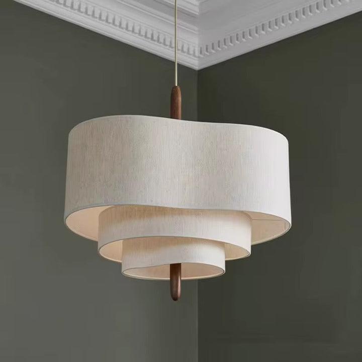 Layered Fabric Pendant Light