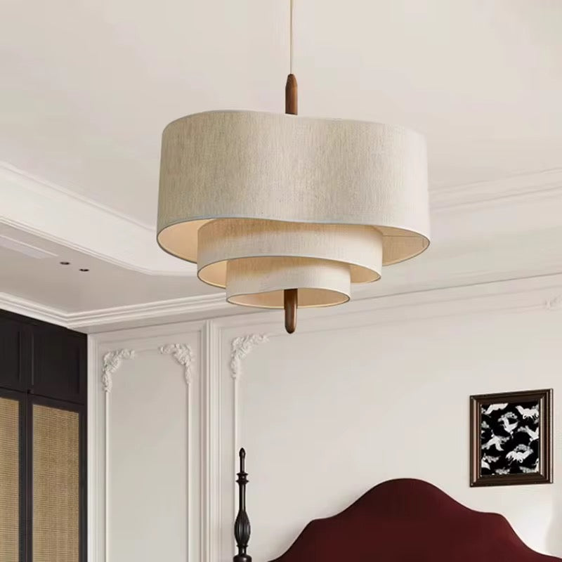 Layered Fabric Pendant Light