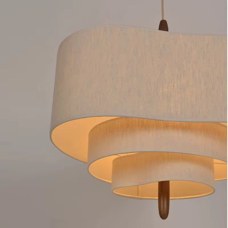 Layered Fabric Pendant Light